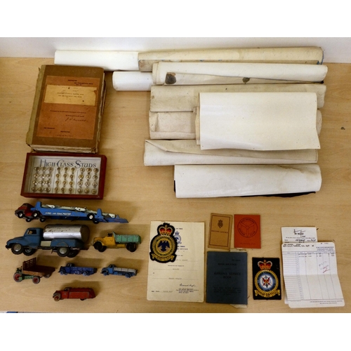 223 - A mixed lot: to include printed and promotional ephemera&nbsp; rolled and unframed