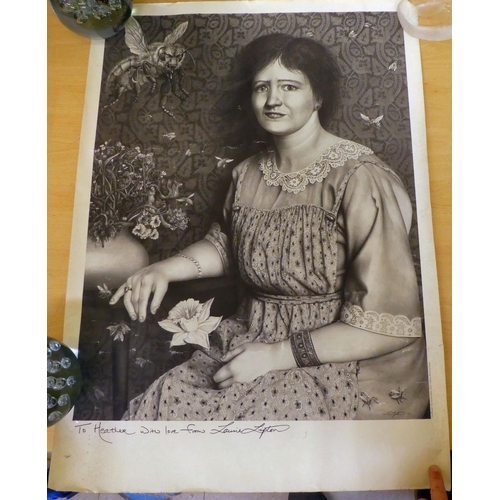 223 - A mixed lot: to include printed and promotional ephemera&nbsp; rolled and unframed