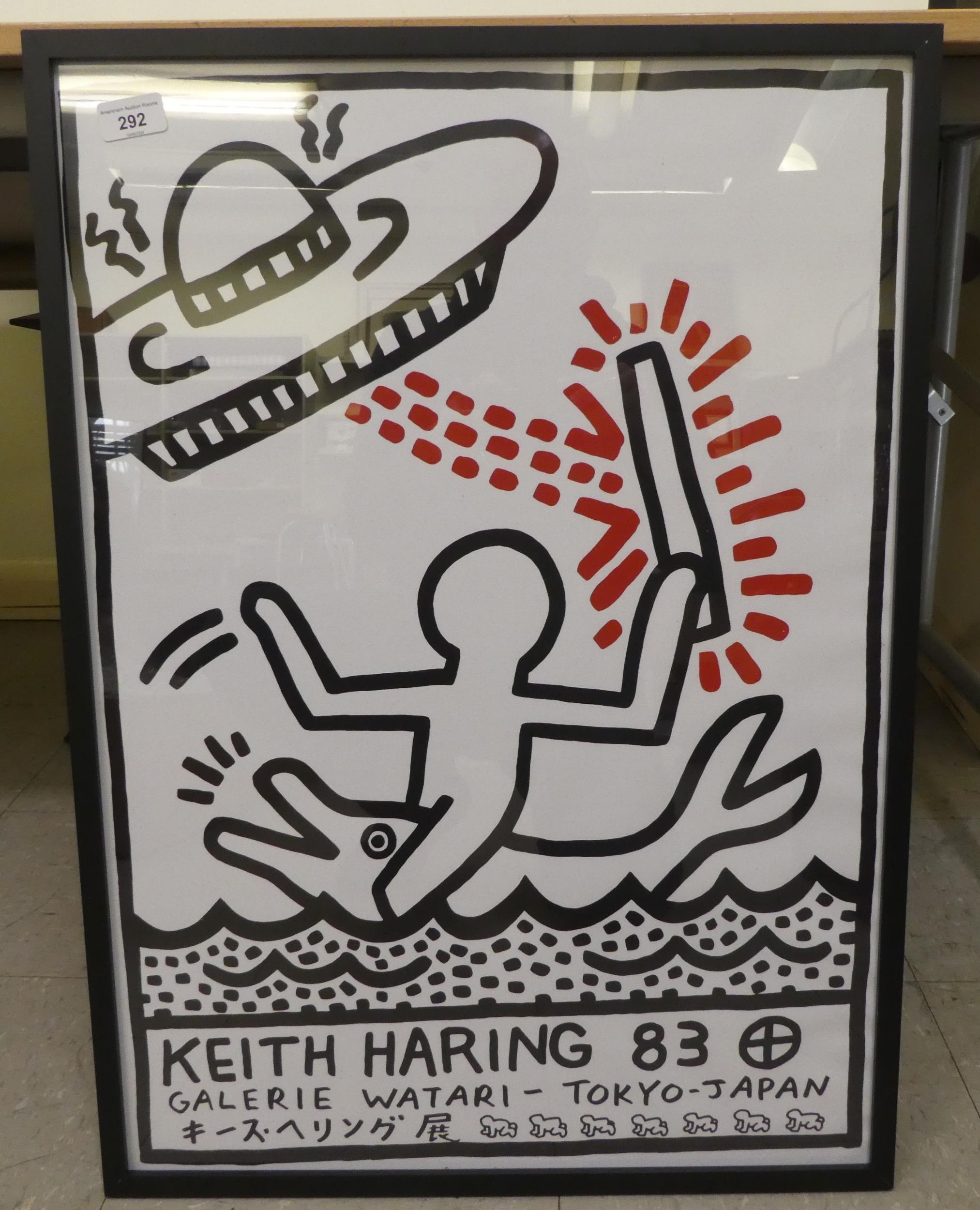 Keith Haring、No.4、希少画集画、新品額装付、状態良好（日本初