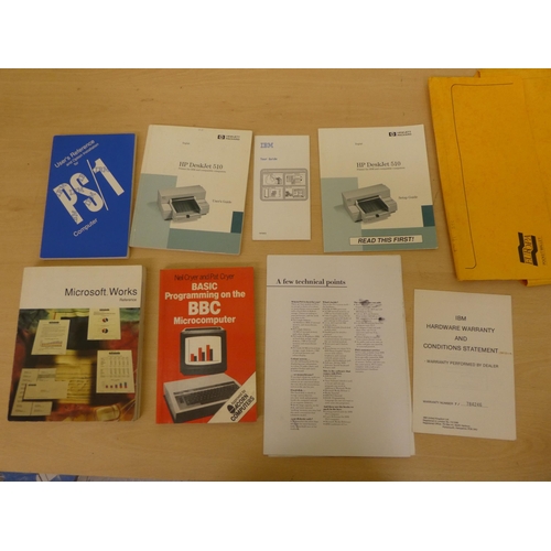 346 - A circa 1982 IBM computer and associated manuals