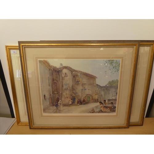 118 - Three framed William Russell Flint - figures  coloured prints  bearing pencil signatures  18