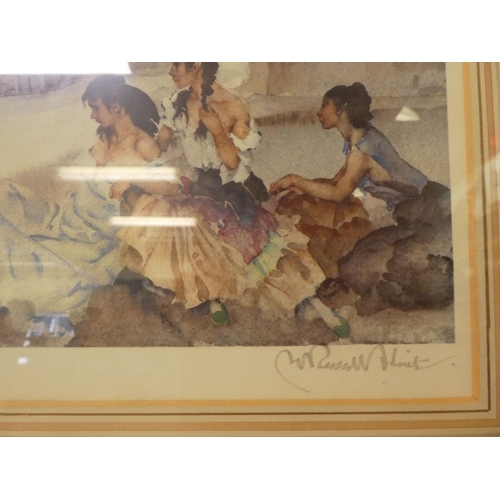 118 - Three framed William Russell Flint - figures  coloured prints  bearing pencil signatures  18