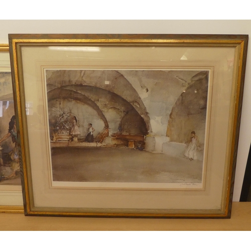 118 - Three framed William Russell Flint - figures  coloured prints  bearing pencil signatures  18