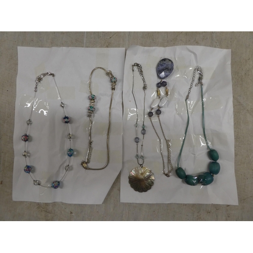 130 - Costume jewellery, mainly coloured bead necklaces