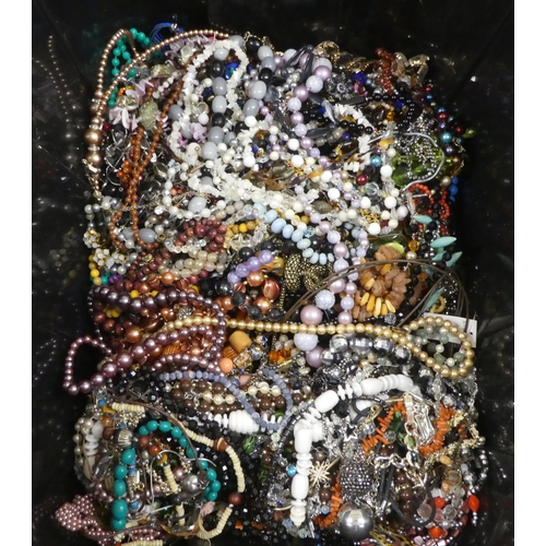 130 - Costume jewellery, mainly coloured bead necklaces