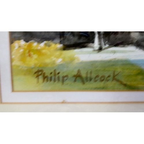 137 - Pictures: to include Philip Allcock - a loch scene  watercolour  bears a signature  1... 