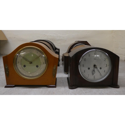 143 - Early 20thC and later non-functioning, variously cased mantel clocks for spares and repair component... 