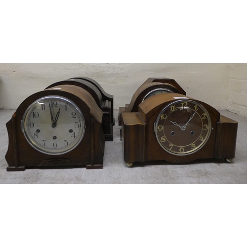 143 - Early 20thC and later non-functioning, variously cased mantel clocks for spares and repair component... 