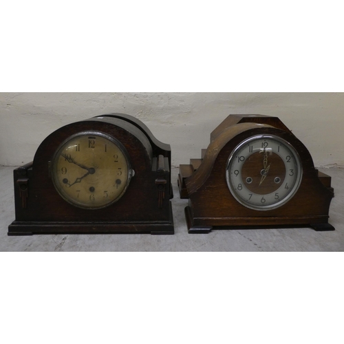 143 - Early 20thC and later non-functioning, variously cased mantel clocks for spares and repair component... 