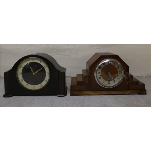 143 - Early 20thC and later non-functioning, variously cased mantel clocks for spares and repair component... 