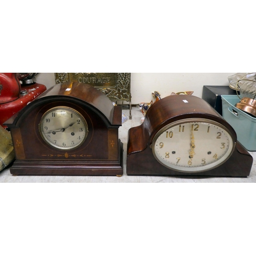 148 - Early 20thC and later non-functional, variously cased mantel clocks for spares and repair components... 