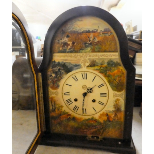 153 - Early 20thC and later non-functional, variously cased mantel clocks for spares and repair components... 