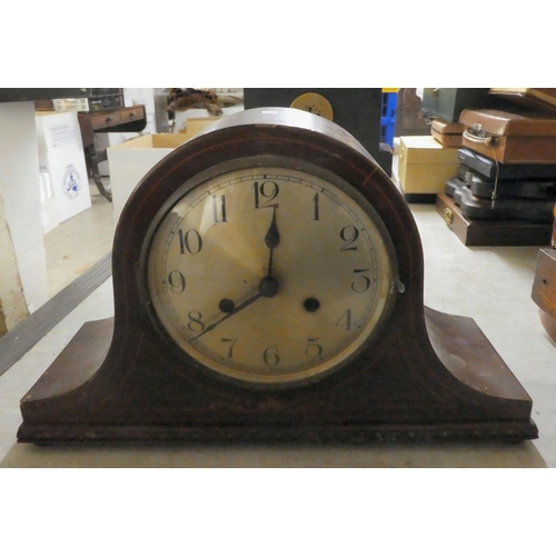 153 - Early 20thC and later non-functional, variously cased mantel clocks for spares and repair components... 