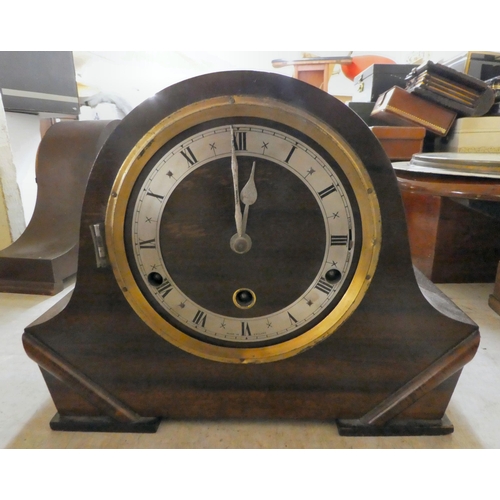 153 - Early 20thC and later non-functional, variously cased mantel clocks for spares and repair components... 