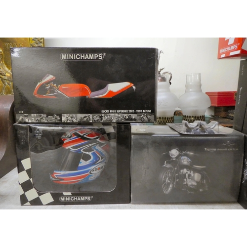 175 - Minichamp diecast model vehicles: to include a 'Ducati 999F07-Troy Bayliss'; and a 'Moto Guzzi Calif... 