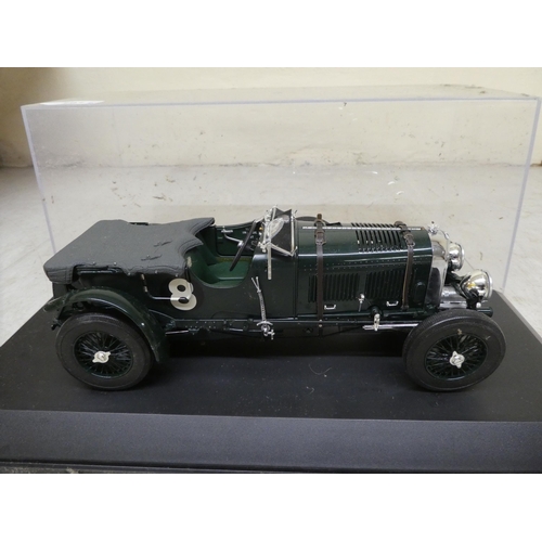 191 - Five diecast model vehicles: to include a 'Bentley 4.5 litre Blower' by Minichamps; and a '1934 Hisp... 