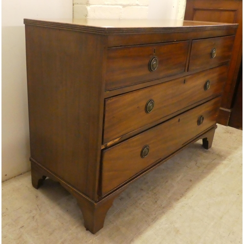 2 - A George III and later adapted, four drawer dressing chest, raised on bracket feet  29