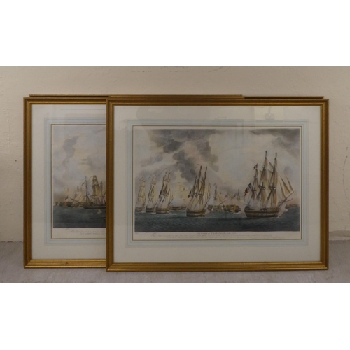 20 - A series of four 'Battle of Trafalgar' and 'Victory of Trafalgar'  coloured prints  18