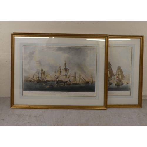 20 - A series of four 'Battle of Trafalgar' and 'Victory of Trafalgar'  coloured prints  18