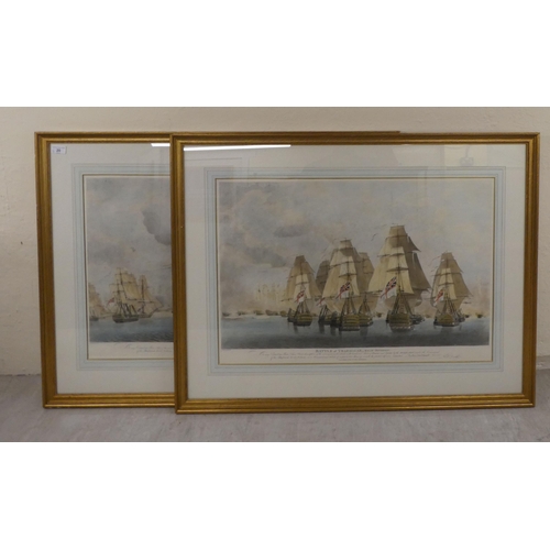 20 - A series of four 'Battle of Trafalgar' and 'Victory of Trafalgar'  coloured prints  18