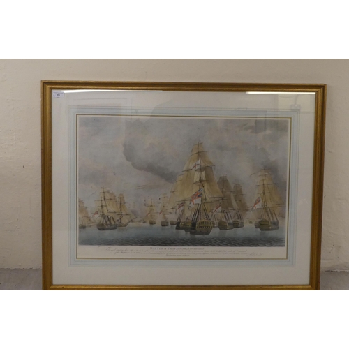 20 - A series of four 'Battle of Trafalgar' and 'Victory of Trafalgar'  coloured prints  18