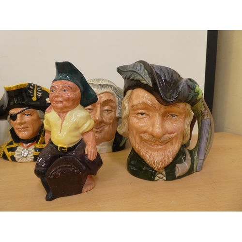 236 - Character and Toby jugs: to include Royal Doulton 'Robin Hood'  D6527  8