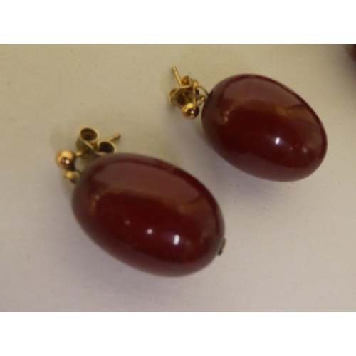 274 - Cherry coloured amber bead necklaces 178 grams