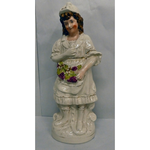 28 - Ceramics: to include a pair of 19thC Chelsea style figures, standing before a bocage  4