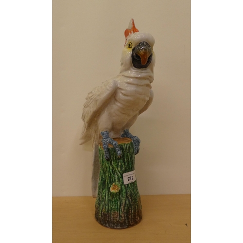 282 - An Italian pottery model, a cockatoo  16