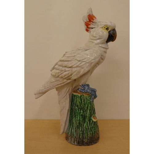 282 - An Italian pottery model, a cockatoo  16