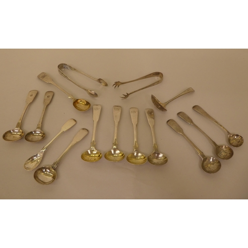 306 - Silver items: to include 19thC condiments spoons  mixed marks 