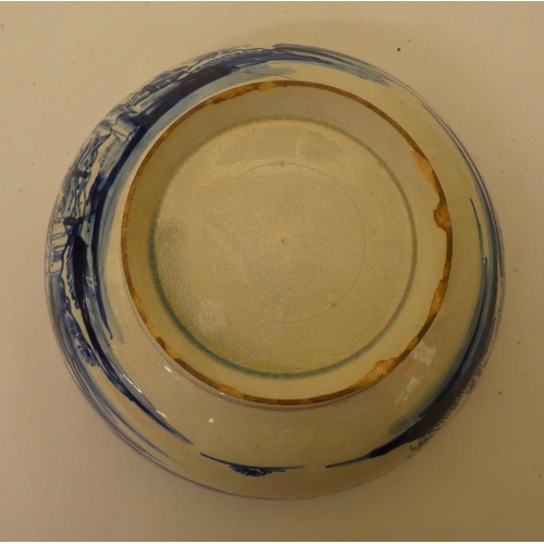 311 - Late 19th-early 20thC ceramics, mainly English blue and white and Japanese porcelain: to include tea... 