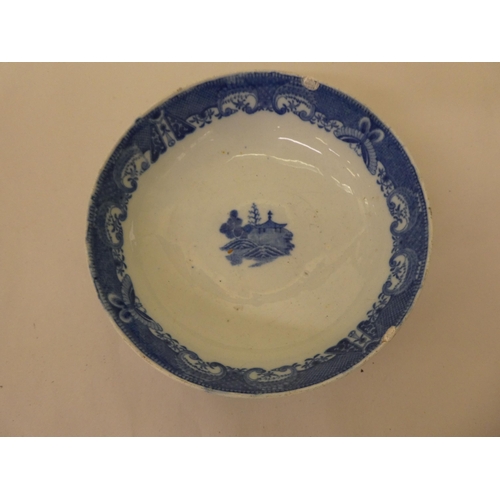 311 - Late 19th-early 20thC ceramics, mainly English blue and white and Japanese porcelain: to include tea... 