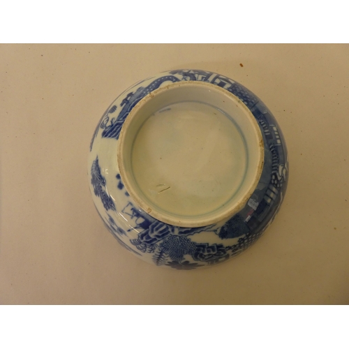 311 - Late 19th-early 20thC ceramics, mainly English blue and white and Japanese porcelain: to include tea... 