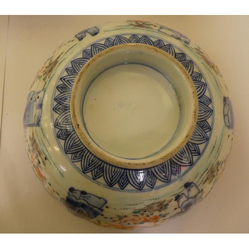 311 - Late 19th-early 20thC ceramics, mainly English blue and white and Japanese porcelain: to include tea... 