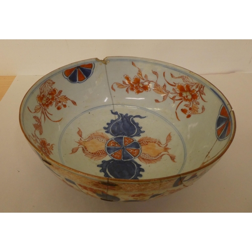 311 - Late 19th-early 20thC ceramics, mainly English blue and white and Japanese porcelain: to include tea... 