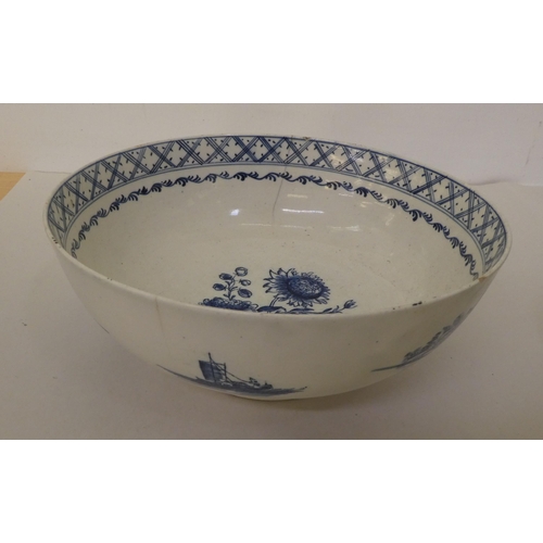 311 - Late 19th-early 20thC ceramics, mainly English blue and white and Japanese porcelain: to include tea... 