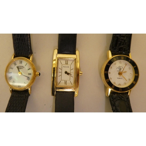 338 - Variously strapped and cased wristwatches