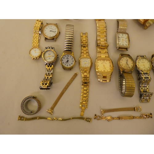 338 - Variously strapped and cased wristwatches