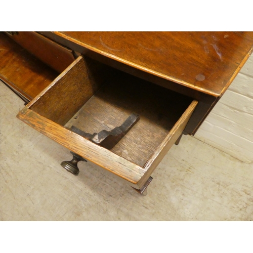 43 - Small period furniture: to include a late Victorian mahogany cupboard with a shallow galleried top, ... 