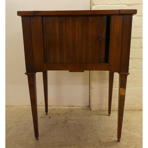 43 - Small period furniture: to include a late Victorian mahogany cupboard with a shallow galleried top, ... 