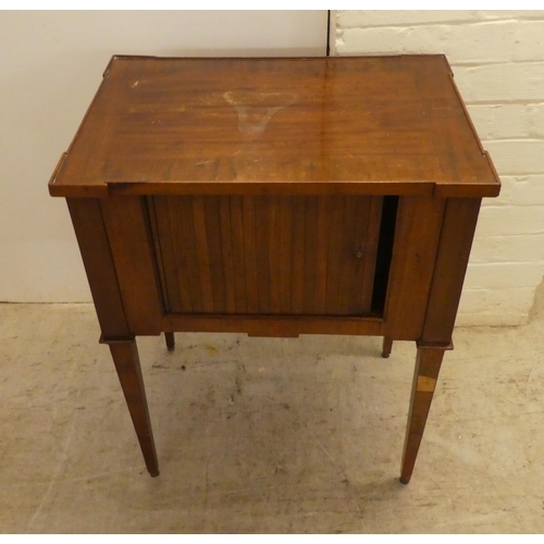 43 - Small period furniture: to include a late Victorian mahogany cupboard with a shallow galleried top, ... 