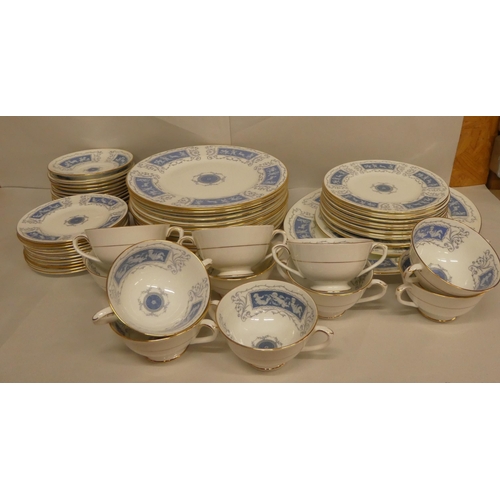 60 - A Coalport china Revelry pattern dinner service: to include a charger  15