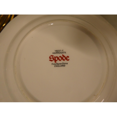 83 - A Spode china Harrogate pattern dinner service: to include a set of eight soup bowls  8