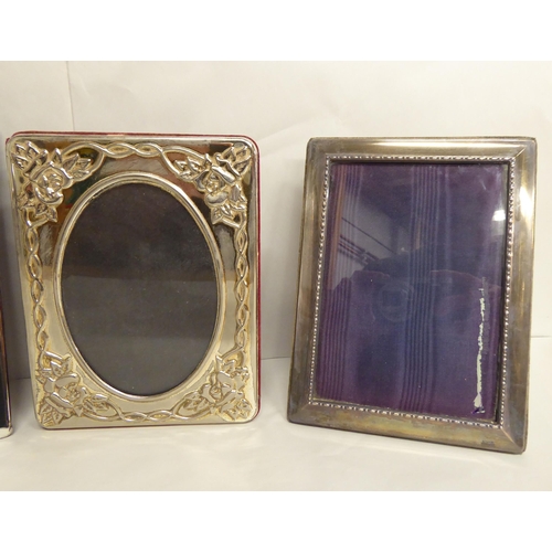 84 - Photograph frames: to include a silver mounted example  bears indistinct marks  8