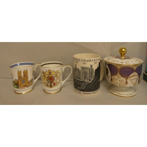 85 - Royal Commemorative china: to include a Coalport Westminster Abbey cup and cover  6