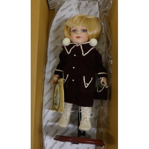 99 - Alberon collector's dolls  largest 18