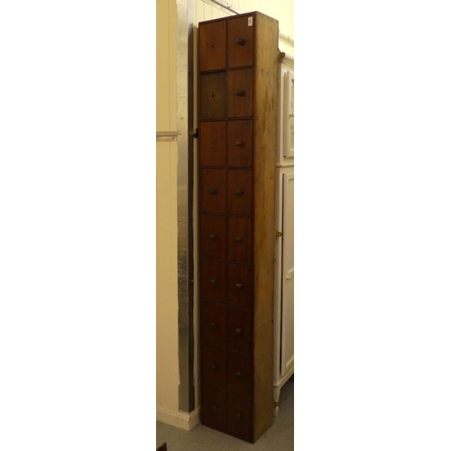 260 - A late Victorian mahogany, eighteen drawer hanging cabinet  13