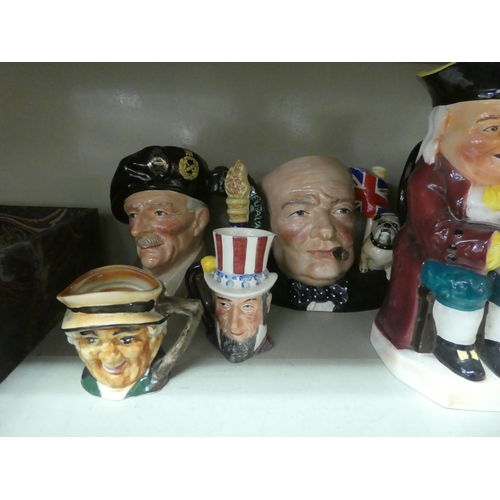 194 - Character and Toby jugs: to include 'Queen Victoria'  D6816  8