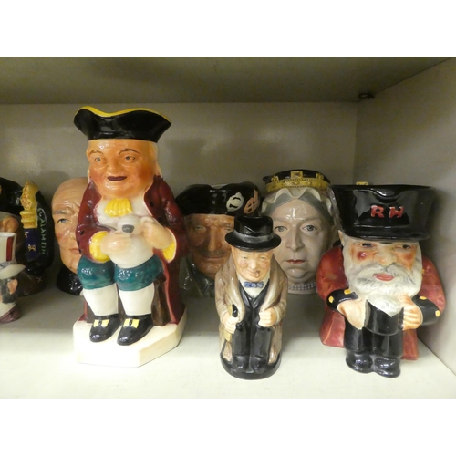 194 - Character and Toby jugs: to include 'Queen Victoria'  D6816  8